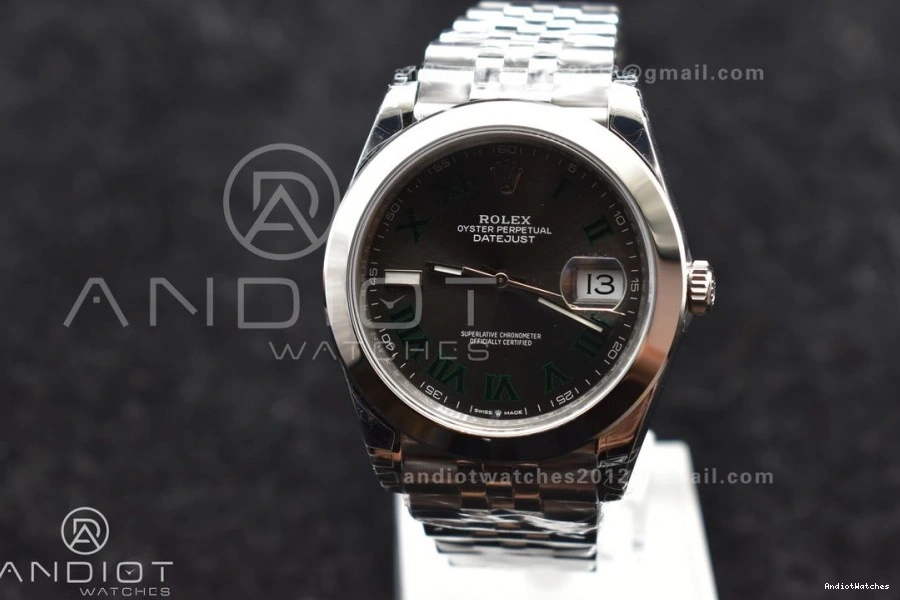 642 VS Roman Green SS Gray on 126334 VSF FashionForward Best 41 Jubilee Edition 904L Bracelet DateJust Steel Dial 1:1 0402